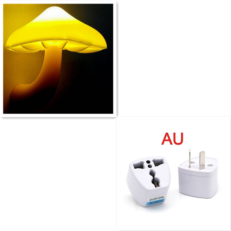 LED Night Light Mushroom Wall Socket Lamp EU US Plug Warm White Light-control Sensor Bedroom Light Home Decoration LED Night Light Mushroom Wall Socket Lamp EU US Plug Warm White Light-control Sensor Bedroom Light Home Decoration